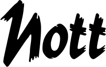 Vorschau des Bootsnamens "Nott" als Schriftzug für "Bootsbeschriftung Neu 10"