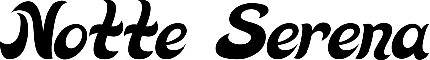 Vorschau des Bootsnamens "Notte Serena" als Schriftzug für "Bootsbeschriftung Klassisch 33"
