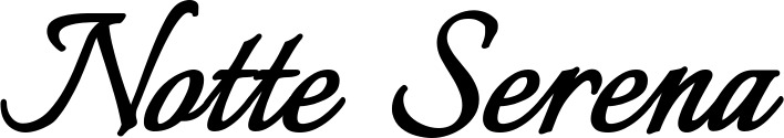 Vorschau des Bootsnamens "Notte Serena" als Schriftzug für "Bootsbeschriftung Klassisch 58"