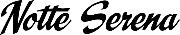 Vorschau des Bootsnamens "Notte Serena" als Schriftzug für "Bootsbeschriftung Klassisch 29"