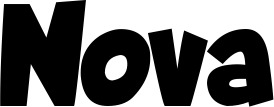 Vorschau des Bootsnamens "Nova" als Schriftzug für "Bootsbeschriftung Neu 48"