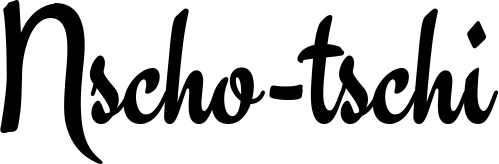 Vorschau des Bootsnamens "Nscho-tschi" als Schriftzug für "Bootsbeschriftung Klassisch 63"