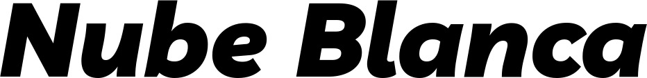 Vorschau des Bootsnamens "Nube Blanca" als Schriftzug für "Bootsbeschriftung Kursiv 06"