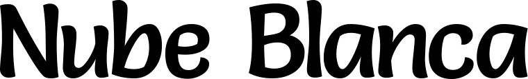 Vorschau des Bootsnamens "Nube Blanca" als Schriftzug für "Bootsbeschriftung Klassisch 94"