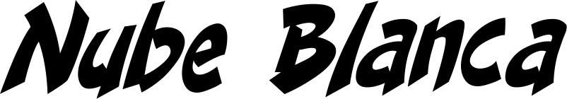 Vorschau des Bootsnamens "Nube Blanca" als Schriftzug für "Bootsbeschriftung Klassisch 31"