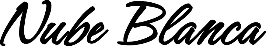 Vorschau des Bootsnamens "Nube Blanca" als Schriftzug für "Bootsbeschriftung Klassisch 71"