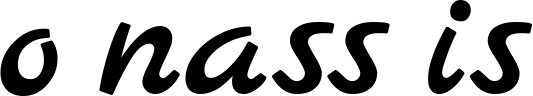 Vorschau des Bootsnamens "o nass is" als Schriftzug für "Bootsbeschriftung Klassisch 77"