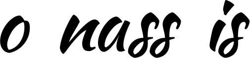 Vorschau des Bootsnamens "o nass is" als Schriftzug für "Style Klassisch 73"