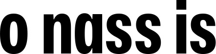 Vorschau des Bootsnamens "o nass is" als Schriftzug für "Bootsbeschriftung Fett 25"