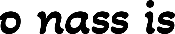 Vorschau des Bootsnamens "o nass is" als Schriftzug für "Style Klassisch 103"