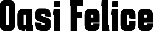 Vorschau des Bootsnamens "Oasi Felice" als Schriftzug für "Bootsbeschriftung Fett 41"