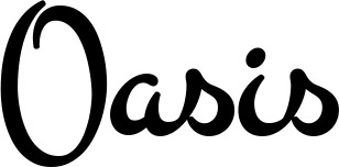 Vorschau des Bootsnamens "Oasis" als Schriftzug für "Bootsbeschriftung Klassisch 81"
