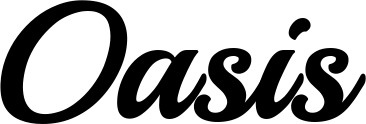 Vorschau des Bootsnamens "Oasis" als Schriftzug für "Bootsbeschriftung Klassisch 86"