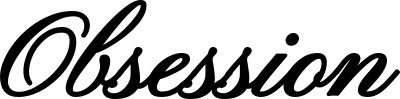 Vorschau des Bootsnamens "Obsession" als Schriftzug für "Bootsbeschriftung Klassisch 107"