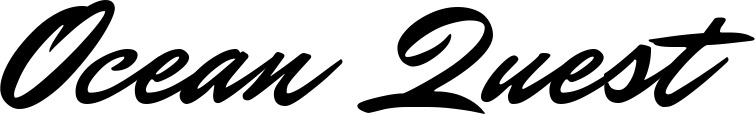 Vorschau des Bootsnamens "Ocean Quest" als Schriftzug für "Bootsbeschriftung Klassisch 82"