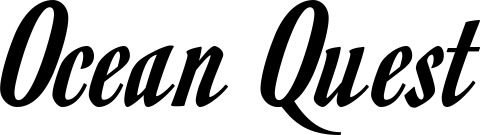 Vorschau des Bootsnamens "Ocean Quest" als Schriftzug für "Bootsbeschriftung Klassisch 93"