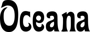 Vorschau des Bootsnamens "Oceana" als Schriftzug für "Bootsbeschriftung Neu 44"
