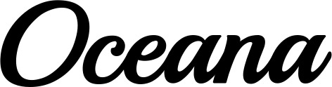Vorschau des Bootsnamens "Oceana" als Schriftzug für "Bootsbeschriftung Klassisch 86"