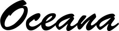 Vorschau des Bootsnamens "Oceana" als Schriftzug für "Bootsbeschriftung Klassisch 03"