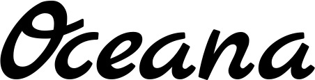 Vorschau des Bootsnamens "Oceana" als Schriftzug für "Bootsbeschriftung Klassisch 77"