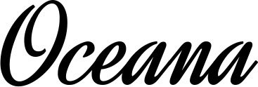 Vorschau des Bootsnamens "Oceana" als Schriftzug für "Bootsbeschriftung Klassisch 44"