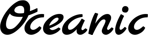 Vorschau des Bootsnamens "Oceanic" als Schriftzug für "Bootsbeschriftung Klassisch 45"