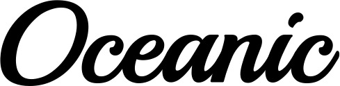 Vorschau des Bootsnamens "Oceanic" als Schriftzug für "Bootsbeschriftung Klassisch 86"
