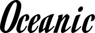 Vorschau des Bootsnamens "Oceanic" als Schriftzug für "Bootsbeschriftung Klassisch 93"