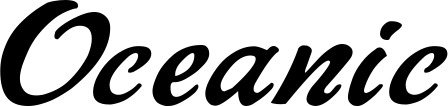 Vorschau des Bootsnamens "Oceanic" als Schriftzug für "Bootsbeschriftung Klassisch 12"