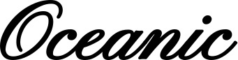 Vorschau des Bootsnamens "Oceanic" als Schriftzug für "Bootsbeschriftung Klassisch 107"