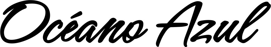 Vorschau des Bootsnamens "Océano Azul" als Schriftzug für "Bootsbeschriftung Klassisch 71"
