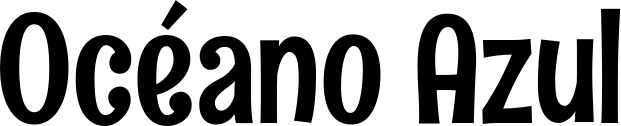 Vorschau des Bootsnamens "Océano Azul" als Schriftzug für "Bootsbeschriftung Neu 68"