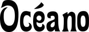 Vorschau des Bootsnamens "Océano" als Schriftzug für "Bootsbeschriftung Neu 44"
