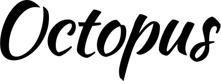 Vorschau des Bootsnamens "Octopus" als Schriftzug für "Bootsbeschriftung Klassisch 73"