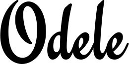 Vorschau des Bootsnamens "Odele" als Schriftzug für "Style Klassisch 63"