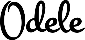 Vorschau des Bootsnamens "Odele" als Schriftzug für "Bootsbeschriftung Klassisch 81"