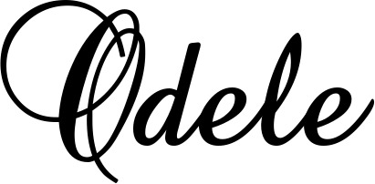 Vorschau des Bootsnamens "Odele" als Schriftzug für "Bootsbeschriftung Klassisch 02-A"