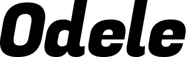Vorschau des Bootsnamens "Odele" als Schriftzug für "Bootsbeschriftung Kursiv 04"
