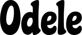 Vorschau des Bootsnamens "Odele" als Schriftzug für "Bootsbeschriftung Klassisch 53"