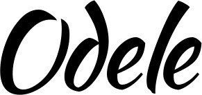 Vorschau des Bootsnamens "Odele" als Schriftzug für "Bootsbeschriftung Klassisch 73"