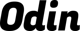 Vorschau des Bootsnamens "Odin" als Schriftzug für "Bootsbeschriftung Kursiv 04"