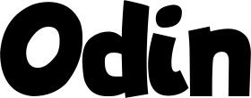 Vorschau des Bootsnamens "Odin" als Schriftzug für "Bootsbeschriftung Neu 48"