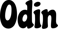 Vorschau des Bootsnamens "Odin" als Schriftzug für "Bootsbeschriftung Neu 41"