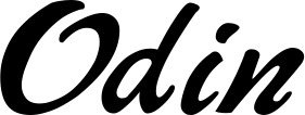 Vorschau des Bootsnamens "Odin" als Schriftzug für "Bootsbeschriftung Klassisch 12"