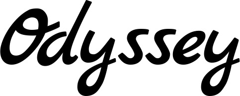Vorschau des Bootsnamens "Odyssey" als Schriftzug für "Bootsbeschriftung Klassisch 45"