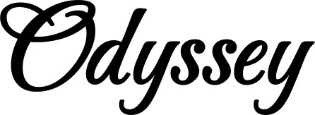 Vorschau des Bootsnamens "Odyssey" als Schriftzug für "Bootsbeschriftung Klassisch 50"