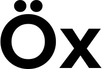 Vorschau des Bootsnamens "Öx" als Schriftzug für "Bootsbeschriftung Fett 12"