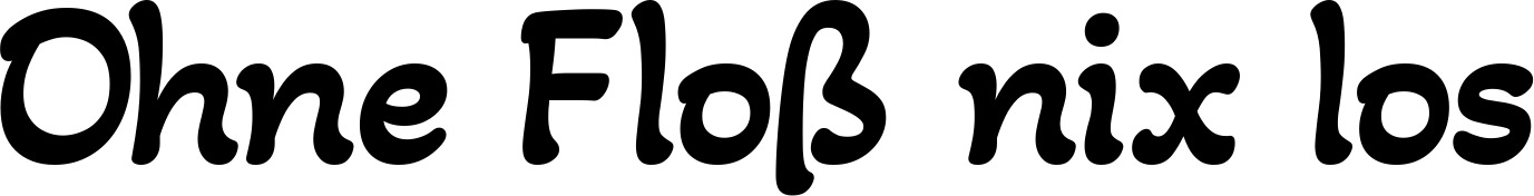 Bootsname 'Ohne Floß nix los' angezeigt als 'Bootsbeschriftung Klassisch 103'