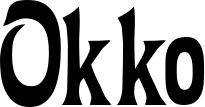 Vorschau des Bootsnamens "Okko" als Schriftzug für "Bootsbeschriftung Neu 44"