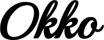 Vorschau des Bootsnamens "Okko" als Schriftzug für "Bootsbeschriftung Klassisch 86"